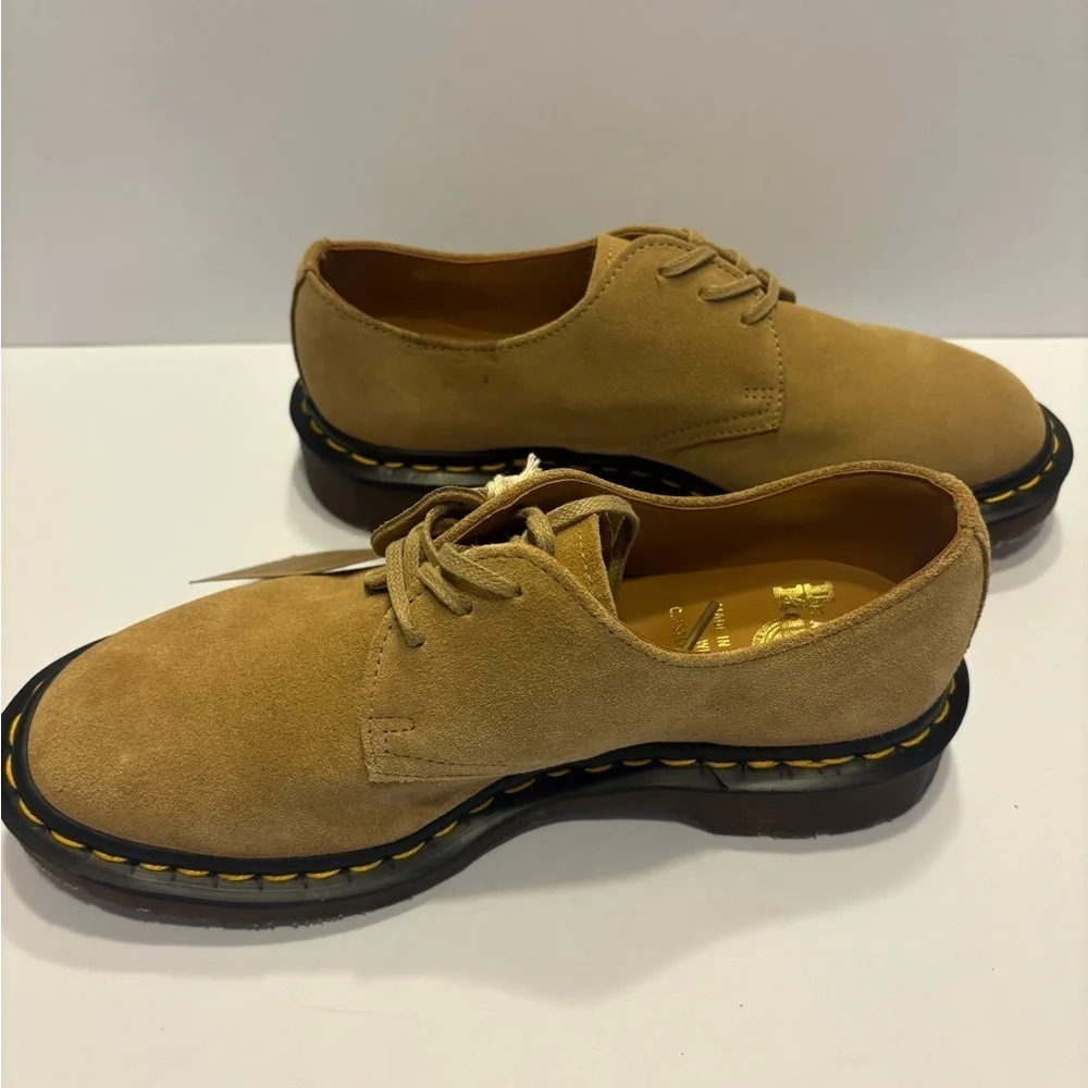Dr. Martens 1461 Made in England Buck Suede Oxford Shoes Beige Size  Us 6 New